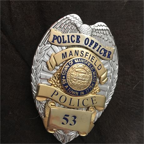 Mansfield Massachusetts Police Officer Badge