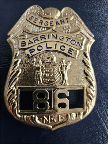 Barrington New Jersey Police Department Sergeant Shield