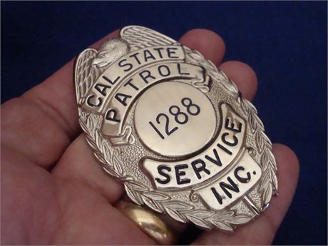 CAL STATE PATROL SERVICE INC - California Security Officer Breast Badge