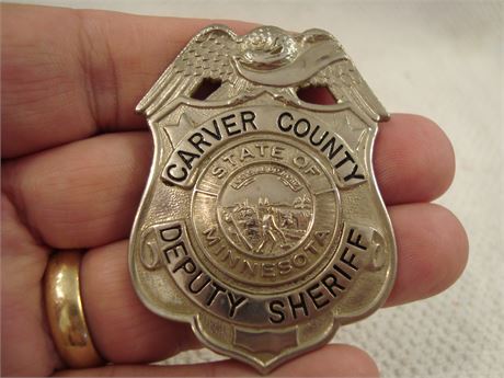 Carver County Minnesota Deputy Sheriff Badge - Defunct Badge