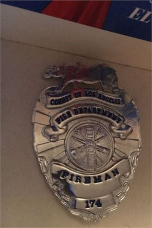 Emergency Squad 51 Roy Desoto #174 Tv Fireman Prop Badge