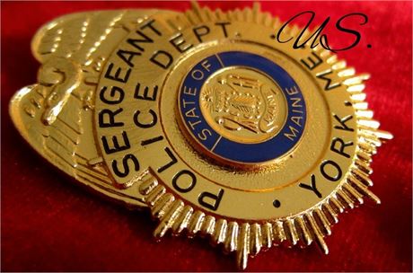 Police badge / Sergeant, Police Department, York, Maine, hallmark