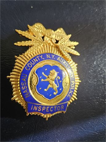 Nassau County New York Police Department Auxiliary Police Inspector Shield