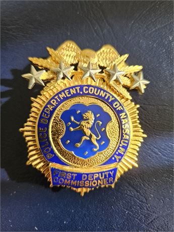 Nassau County New York Police Department First Deputy Commissioner Shield