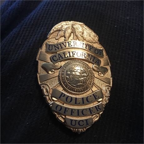 University of California Police Officer with Peter the Anteater (mascot) badge