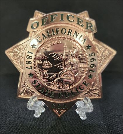 CALIFORNIA STATE POLICE/HIGHWAY PATROL COMMEMORATIVE MERGER BADGE