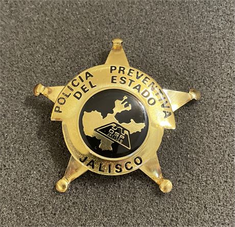 STATE OF JALISCO Preventive Police, MEXICO Mexican POLICE Policia Badge