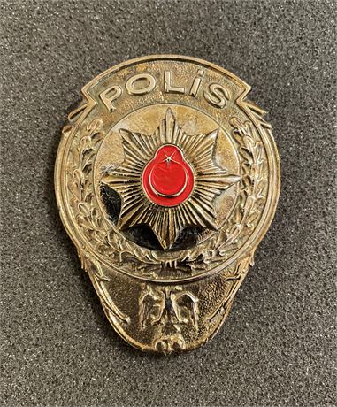 TURKEY Turkish Police Supervisory Officer Gold Badge