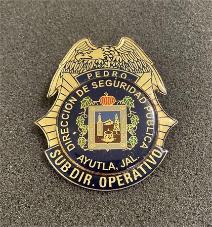 AYUTLA, Jalisco, MEXICO Mexican POLICE Policia Badge
