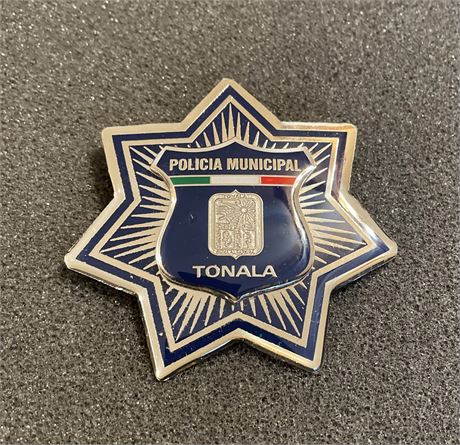 TONALA, Jalisco, MEXICO Mexican POLICE Star Policia Badge