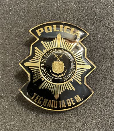 TECHALUTA DE MONTENEGRO, Jalisco, MEXICO Mexican POLICE Policia Badge