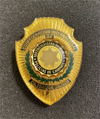 JALISCO Delegation, MEXICO, MOTORCYCLE OFFICER Highway Patrol POLICE Badge