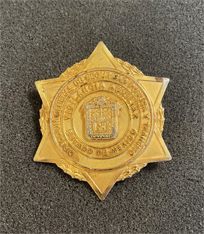 State of MEXICO, Mexican POLICE Policia Badge 1