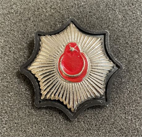 Vintage Old Style TURKEY Turkish Police Badge with Plastic Mount