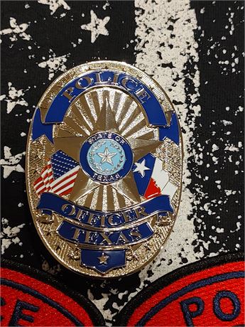 Texas 2-Flag Silver Badge