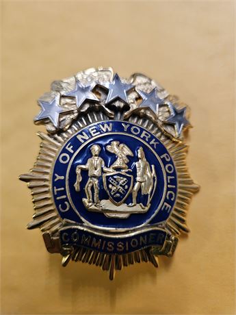 City of New York Police Department Commissioner Shield