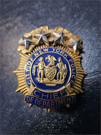 City of New York Police Department Chief of Department Shield