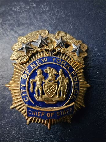 City of New York Police Department Chief of Staff Shield