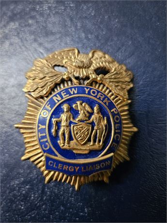 City of New York Police Department Clergy Liason Shield