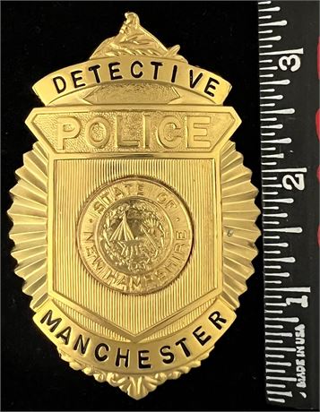 Manchester New Hampshire Police Detective badge
