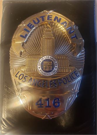 Los Angeles Police TV show Columbo badge 416 Four Part Replica Prop Badge