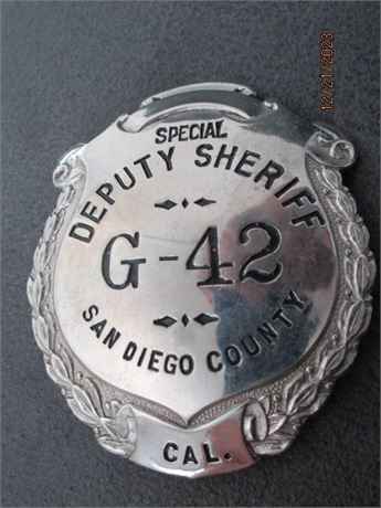 San Diego County DEPUTY SHERIFF  badge