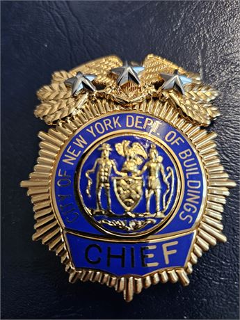 City of New York Department of Buildings Chief Shield