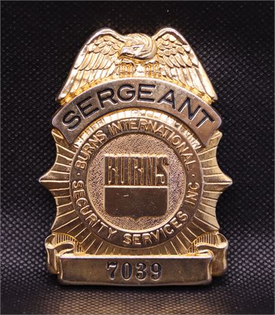 Burns International Security Services Sergeant Badge