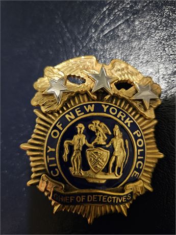 City of New York Police Department Chief of Detectives Shield