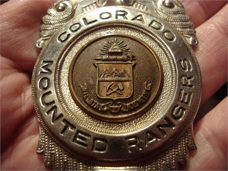 COLORADO MOUNTED RANGERS Badge, Circa 1940's, Vintage, Obsolete