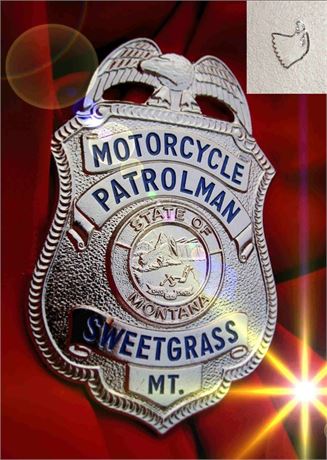 Motorcycle Patrolman,  Sweetgrass, State of Montana / hallmark