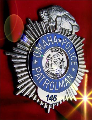 Police badge, Patrolman, Omaha Police, Nebraska / Hallmark