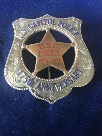 UNITED STATES CAPITOL POLICE 175th ANNIVERSARY BADGE