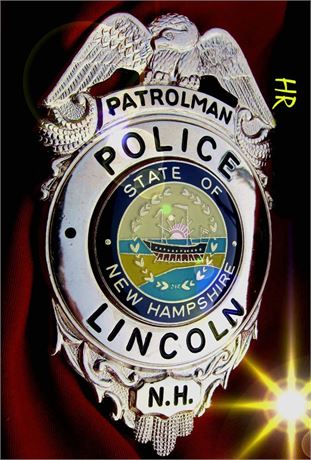 Police badge / Patrolman,  Police Lincoln, New Hampshire / hallmark
