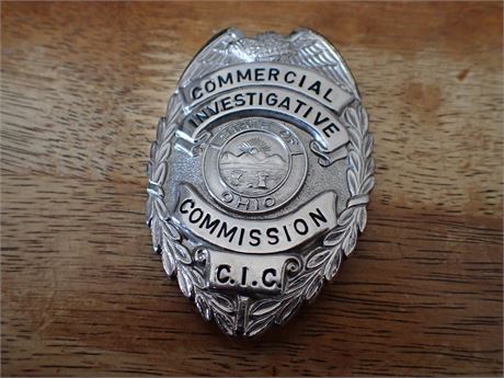 COMMERCIAL COMMISSION OHIO  CIC  TRUCK  ENFORCEMENT POLICE   BADGE  BX 22