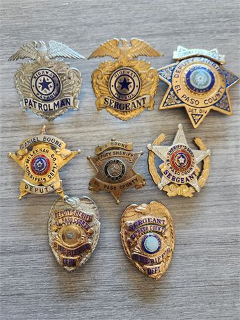 Authentic Texas Sheriff's badges