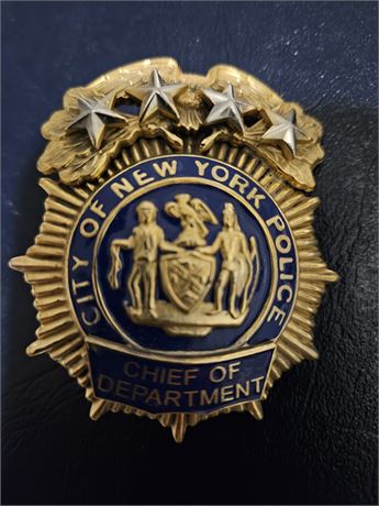 City of New York Police Department Chief of Department Shield
