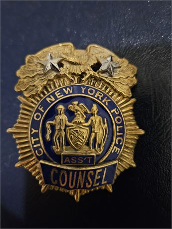 City of New York Police Department Assistant Counsel Shield