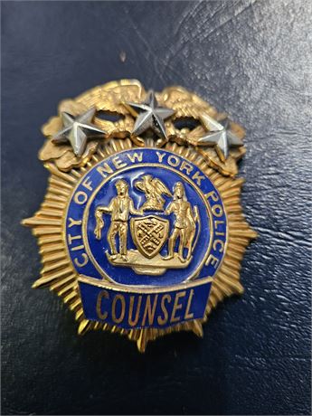 New York City Police Department Chief Counsel Shield