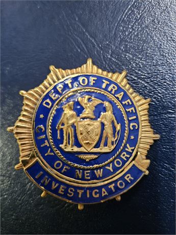 Obsolete New York City Department of Traffic Investigator Shield