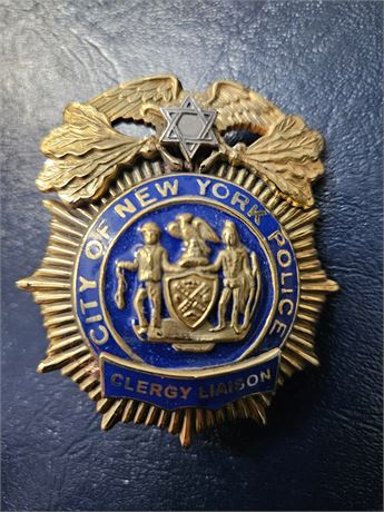 City of New York Police Department  Clergy Liason Shield Liason Shield