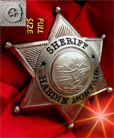 Police badge, Sheriff, Hardin Montana / hallmark