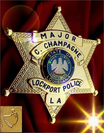Police badge, Major, Lockport Police, Louisiana  / OFFER