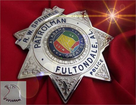 Police badge,  Patrolman, Fultondale, Alabama / SALE !