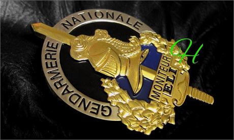 Police badge / Gendarmerie Nationale, Moniteur ELI, France