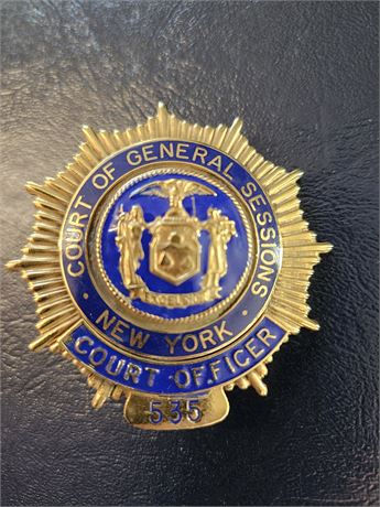 New York State Court of General Sessions Court Officer Shield