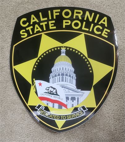 California State Police Patrol Car Door Decal 15"
