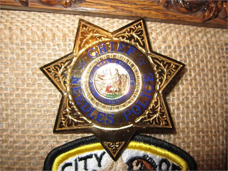 Needles, California Chief of Police badge