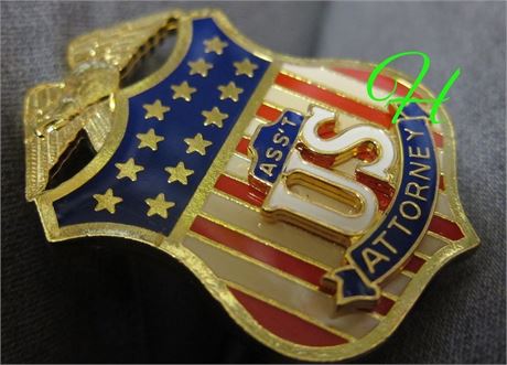 Collector Police badge, * Ass't. US ATTORNEY