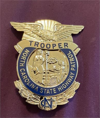 NC North Carolina NCSHP Highway Patrol Trooper Badge